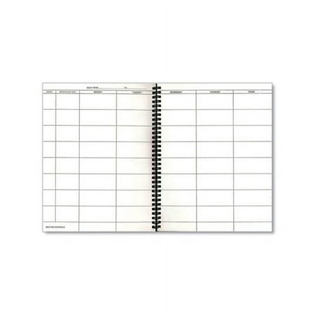 Teacher's Plan Book 40-Week Period, 11 x 8-1/2, Black, 112 Pages