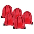 thumbnail image 1 of Unique Bargains 42x34cm Nylon Drawstring Bag Bulk Storage Cinch Backpack Sack, Red 10 Pack, 1 of 5