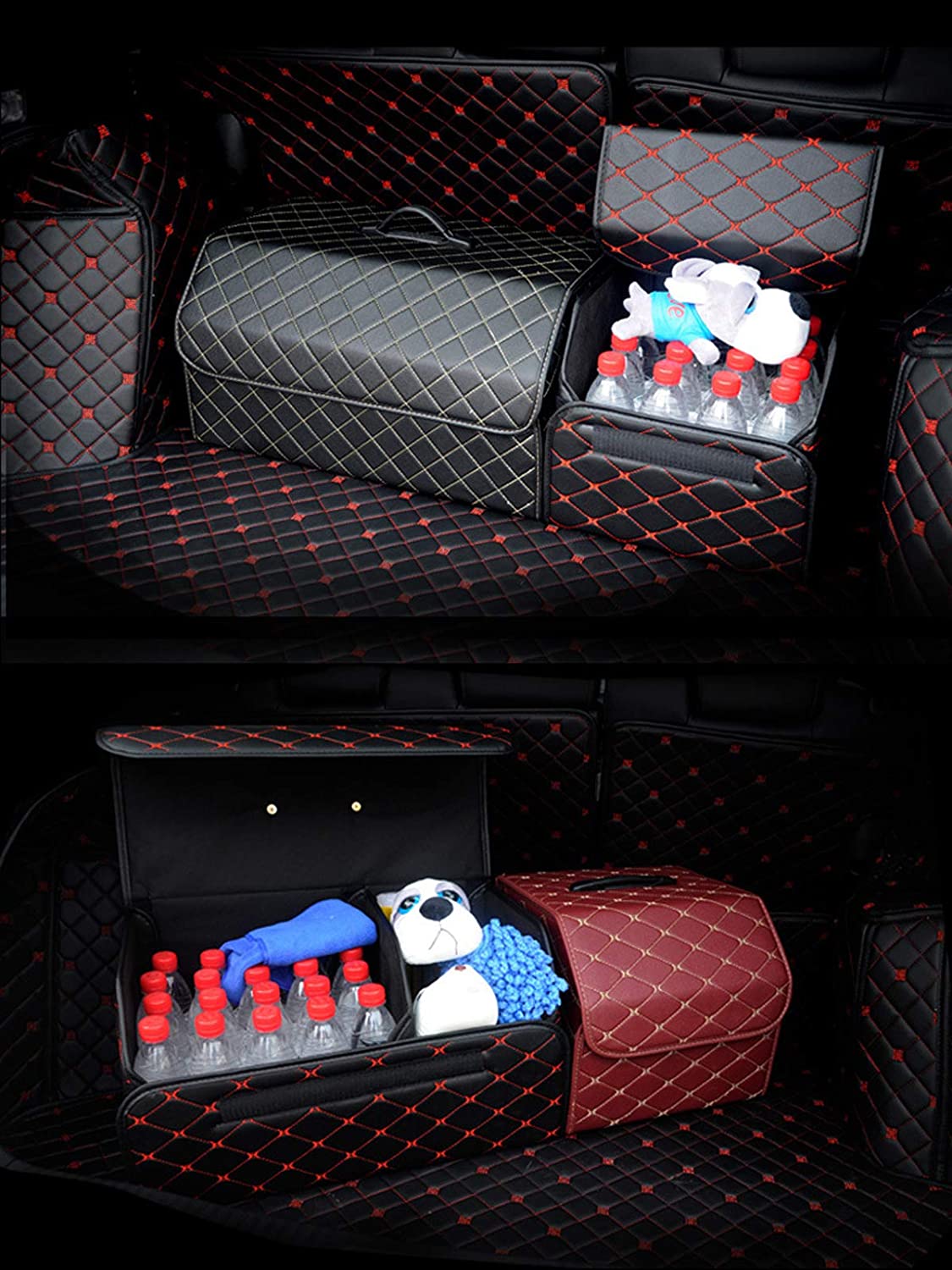 Automotive Heavy Duty PU Leather Portable Cargo Storage Box Seat ...