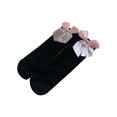 thumbnail image 1 of Qarigey Calcetín grueso con lazo para niñas, calentador de piernas, calcetines cálidos de buena elasticidad, lindos calentadores de pies de Medias rosa negro, 1 of 6