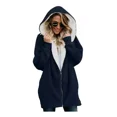 thumbnail image 2 of Chamarra Sudadera Mujer Afelpada Larga Moda Casual 202308 M, 2 of 7