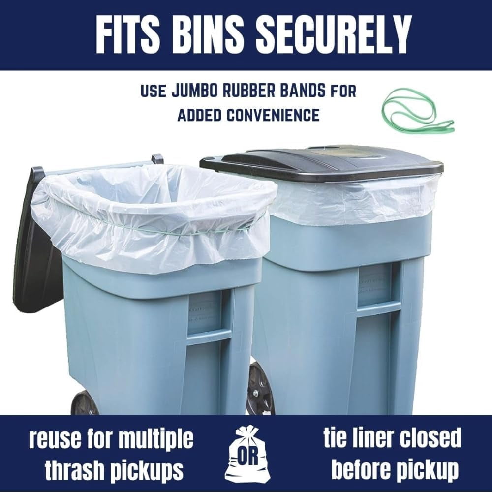Rubber Bands for 95-96 Gallon Trash Cans, 30", 5 Count