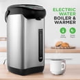 thumbnail image 2 of Hot Water Urn Pot 3.38 QT, Insulated Stainless Steel Hot Water Dispenser & Boiler, Auto & Manual Dispense, Safety Lock, Electric Kettle, 2 of 9