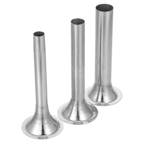Hemoton  3 Pcs Hand Sausage Stuffer Stainless Steel for Ground Meat Silver