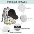 thumbnail image 4 of Dinosaur and Star White Pattern Backpack for School, Cute School Bag with Adjustable Shoulder Straps and Padded Back, 15.7"x11.8"x5.5", 4 of 5