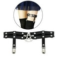 thumbnail image 4 of Porte-Jarretelles Ajustable en Cuir PU Forme de Jambe Noir, 4 of 7