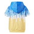 thumbnail image 4 of Big Boys Hoodies Pullover Short Sleeve Hoodie Athletic Pullover with Pocket Shirts ,Size 11-12T , Blue, 4 of 4