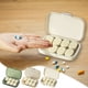 thumbnail image 1 of Caja organizadora portátil de pastillas de plástico 8 compartimentos Caja sellada | Almacenamiento de medicinas blancas sólidas | Tamaño viaje 5,19x3,42x1,14 pulgadas | Tapa Segura | Cantidad: 1, 1 of 6