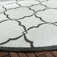 thumbnail image 3 of SAFAVIEH Beach House Sharla Geometric Indoor/Outdoor Area Rug, Light Grey/Charcoal, 4' x 4' Round, 3 of 6