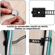 thumbnail image 2 of Bridas para cables ajustables, bridas reutilizables con almohadillas autoadhesivas de alta viscosidad, aptas para diversos materiales, incluidos plástico, madera, vidrio, metal, caucho, gestión de, 2 of 7