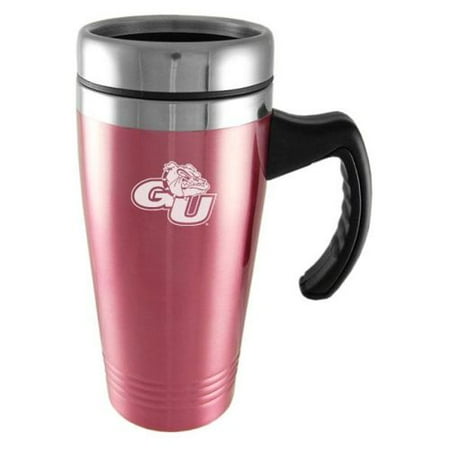 gonzaga bulldogs engraved 16oz stainless steel travel mug pink