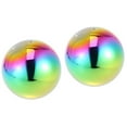 thumbnail image 3 of KAKOWELY Colorful Metal Ball Polished Hollow Ball Household Decor 2Pcs, 3 of 7