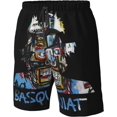 thumbnail image 5 of Jean Michel Basquiat Men's Beach Shorts Quick Dry Athletic Workout Swim Shorts Elastic Waist Drawstring Summer Shorts, 5 of 5