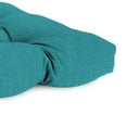 thumbnail image 6 of Jordan Manufacturing 44" x 18" McHusk Lagoon Aqua Crosshatch Rectangular Tufted Contoured Crosshatch Outdoor Wicker Settee Bench Cushion, 6 of 15