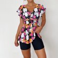 thumbnail image 2 of Elegante traje de baño informal con estampado de vendaje de cuerpo partido conservador para mujer OAVQHLG3B Store lin121212, 2 of 4