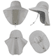 thumbnail image 3 of Gorro de pesca con solapa para cubrir el cuello, gorra de béisbol con solapa para senderismo, Safari, hombres UPF50+, 3 of 5