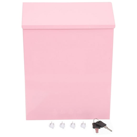 Pawsdot Wall Mounted Mailboxes for Outside Iron Pink 1Pack