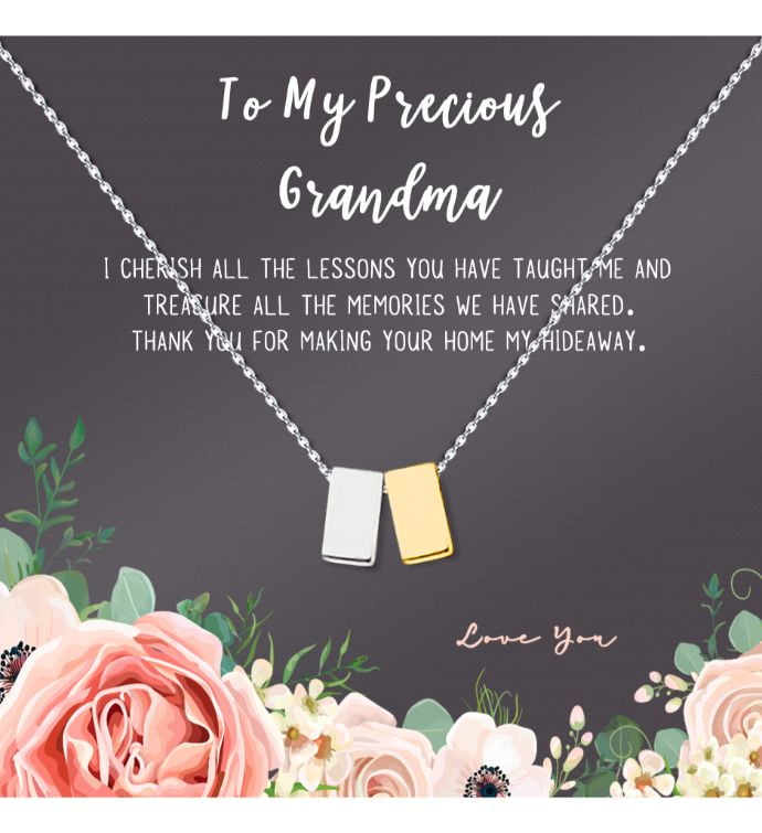 Gift For Grandmother'S Day Card Necklace, Mother'S Day Jewelry, Mother' Day  Necklace And Card Gift, Necklace And Card Mother'S Day Gift Ships Next Day!  [Gold 3 Rings, No-Personalized Card] - Walmart.Com