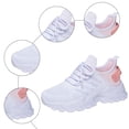 thumbnail image 5 of Rokment Women's White Running Shoes Comfortable Athletic Outdoor Sports Memory Foam Cross Training Workout Fitness Walking Tennis Golf Slip on Fashion Sneakers Pink Size 8.5, 5 of 7