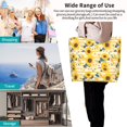 thumbnail image 4 of Yiaed Striped Sunflower Daisy Print Handbag for Women Tote Purse Shoulder Bag Large Fashion Hobo Purse Handbag Shopping Tote, 4 of 5