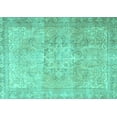 thumbnail image 1 of Ahgly Company Indoor Rectangle Persian Turquoise Blue Traditional Area Rugs, 8' x 12', 1 of 4
