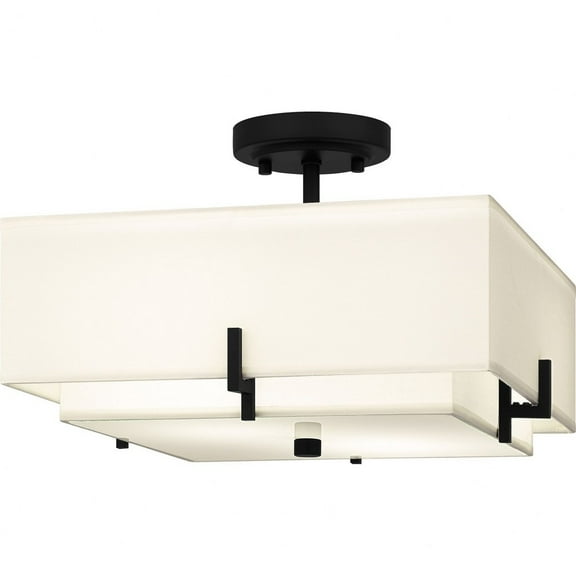 Quoizel Renzo 2-Light Matte Black Semi-Flush Mount