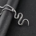 thumbnail image 3 of HIJONES Women Men's Animal Snake Pendant Necklace Stainless Steel Link Collarbone Chain Jewelry Silver, 3 of 4