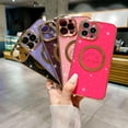 thumbnail image 6 of Compatible with iPhone 14 Pro Max Magnetic Glitter Case 6.7 Inch, Luxury Love Heart Pattern Plating Case, Compatible with MagSafe for Women Girls Shockproof Back Cover-Light Purple, 6 of 12
