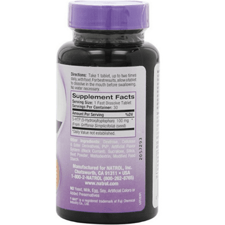 Natrol 5-HTP 100mg Fast Dissolve Tablets 30 Each
