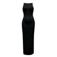 thumbnail image 4 of JIAYUE Women's Dress Sleeveless Square Collar Ankle-Length Maxi Spring Long Wedding Guest Resort Wear Vacation Casual Bodycon Summer Stylish Female Dresses, 4 of 5