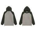 thumbnail image 3 of Wavsuf Mens Hooded Sweatshirts Pullover Army Green Tops Size L, 3 of 8