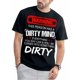 thumbnail image 1 of Camiseta de manga corta "Advertencia" para hombre (220 g). Para adultos, hombres, mujeres, adolescentes, jóvenes y uso informal., 1 of 7