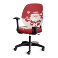 thumbnail image 4 of CHAQLIN Office Chair Covers Santa Claus Pattern with Comfy Decorative Office Chair Slipcover for High Back Chair, 2 Piece Desk Chair Cover, 4 of 8