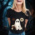 thumbnail image 4 of mgoYE Halloween Tshirts Women Plus Size Halloween Shirts Crew Neck Loose Tee Tunic Tops Womans Shirts(Black,S), 4 of 8