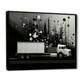 thumbnail image 2 of Designart "Geometric Momentum 53 Foot Truck II" Transportation Floater Framed Canvas Wall Art, 2 of 7