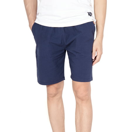 LELINTA Mens Causal Beach Shorts with Elastic Waist Drawstring Lightweight Slim Fit Summer Short Pants with