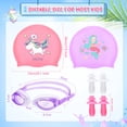 thumbnail image 4 of Set de gorros de natación Zhanmai de silicona, 8 piezas, para niños de 6 a 14 años, 4 of 7