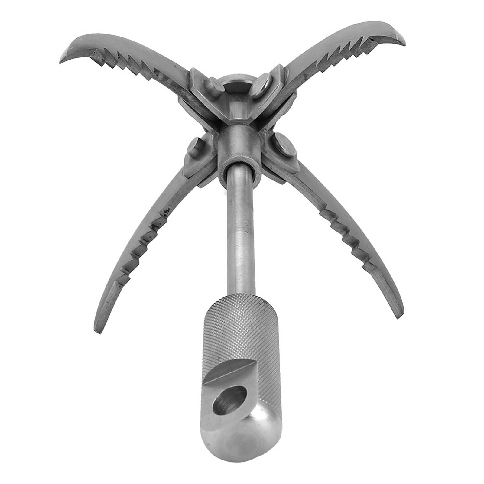Grappling Hook Stainless Steel Folding Survival 4Claw for Outdoor Tree Rock Mountain Climbing