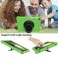 thumbnail image 4 of iPad 8th Gen Case 10.2", iPad 10.2 7th Gen Case, iPad Air 3rd Gen/iPad Pro 10.5" Case, Dteck Shockproof Heavy Duty Drop Protection Case Stand Rotating Hand Secure Grip Shoulder Strap,Green, 4 of 6