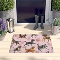 thumbnail image 2 of Dogs with Pioneer Flower Flannel Non Slip Door Rugs,Washable Door Mats Indoor,Decorative Door Mats,Dirt-Resistant and Absorbent Doormat for Entrance,Bedroom,Kitchen,Bathroom,31.5x17in(80x43cm), 2 of 4