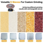 25L Grain Mill Grinder Electric Corn Grinder, Grain mills Mill Flour Mills Molino de Maiz, Farm Home Electric Grinder for Corn Grain Feed, Wheat Grinder with 5 Grinder Sieves+1Wrench