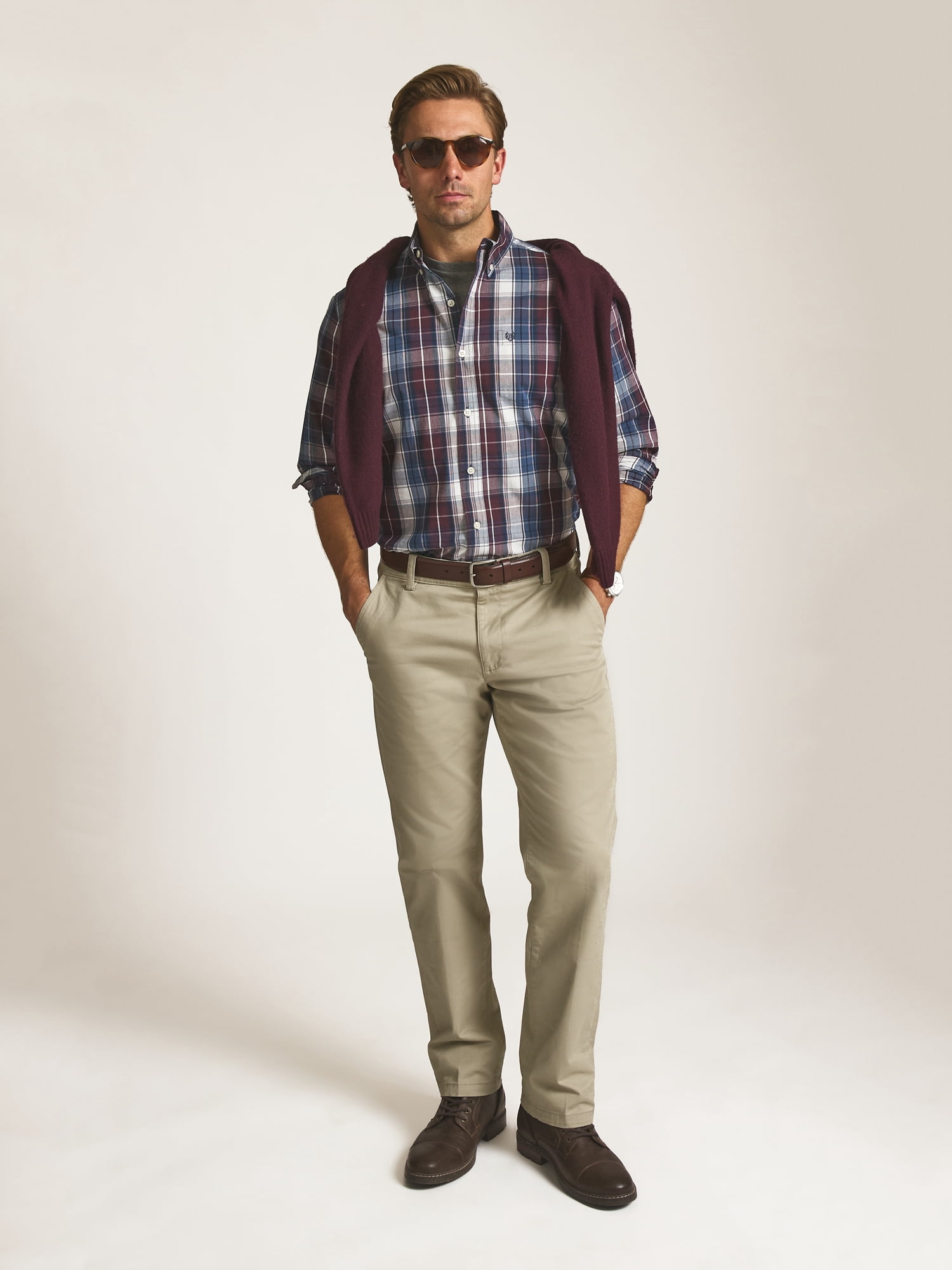 Chaps Men’s and Big Men’s Easy Care Long Sleeve Shirt, Sizes S–2XL