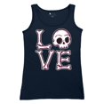 thumbnail image 5 of Love Text Skull Women's Tank Top Vivid Pink Bone Cute Gothic Skeleton Romance Art Valentine Spooky Halloween, 5 of 7
