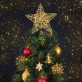 thumbnail image 2 of CHAO Cubierta superior del árbol de Navidad de 15*19cm, árbol de mejoras para el hogar tipo estrella con brillo metálico, 2 of 5