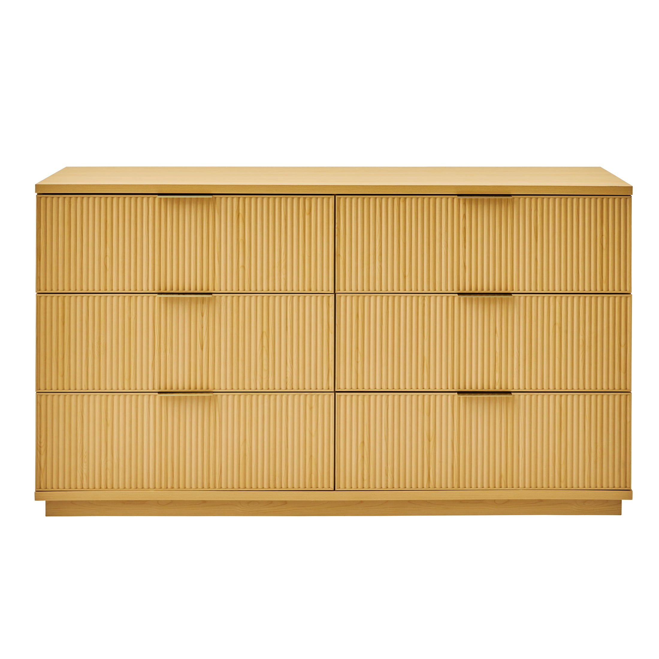 Better Homes & Gardens Lillian 6 Drawer Dresser, 64" Wide, Natural Pine