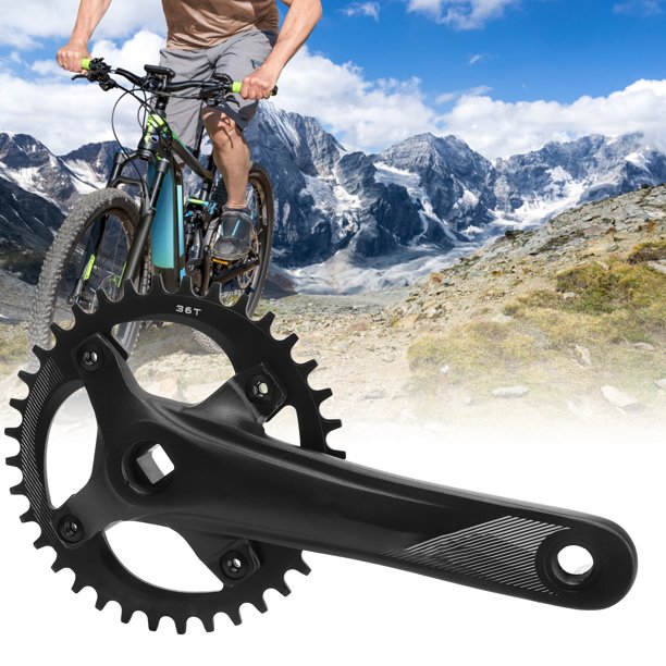 Manivela Para Bicicleta, aleación De Aluminio, Rueda De Cadena 36T, Manivela Con Orificio Cuadrado 104BCD Para Ciclismo De Montaña 7-12S