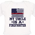 thumbnail image 4 of Inktastic Firefighter Uncle Fireman Nephew Boys or Girls Long Sleeve Baby Bodysuit, 4 of 5