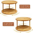 thumbnail image 3 of Natural Nan bamboo rotating cosmetics storage rack Kitchen storage rack seasoning rack, 3 of 4