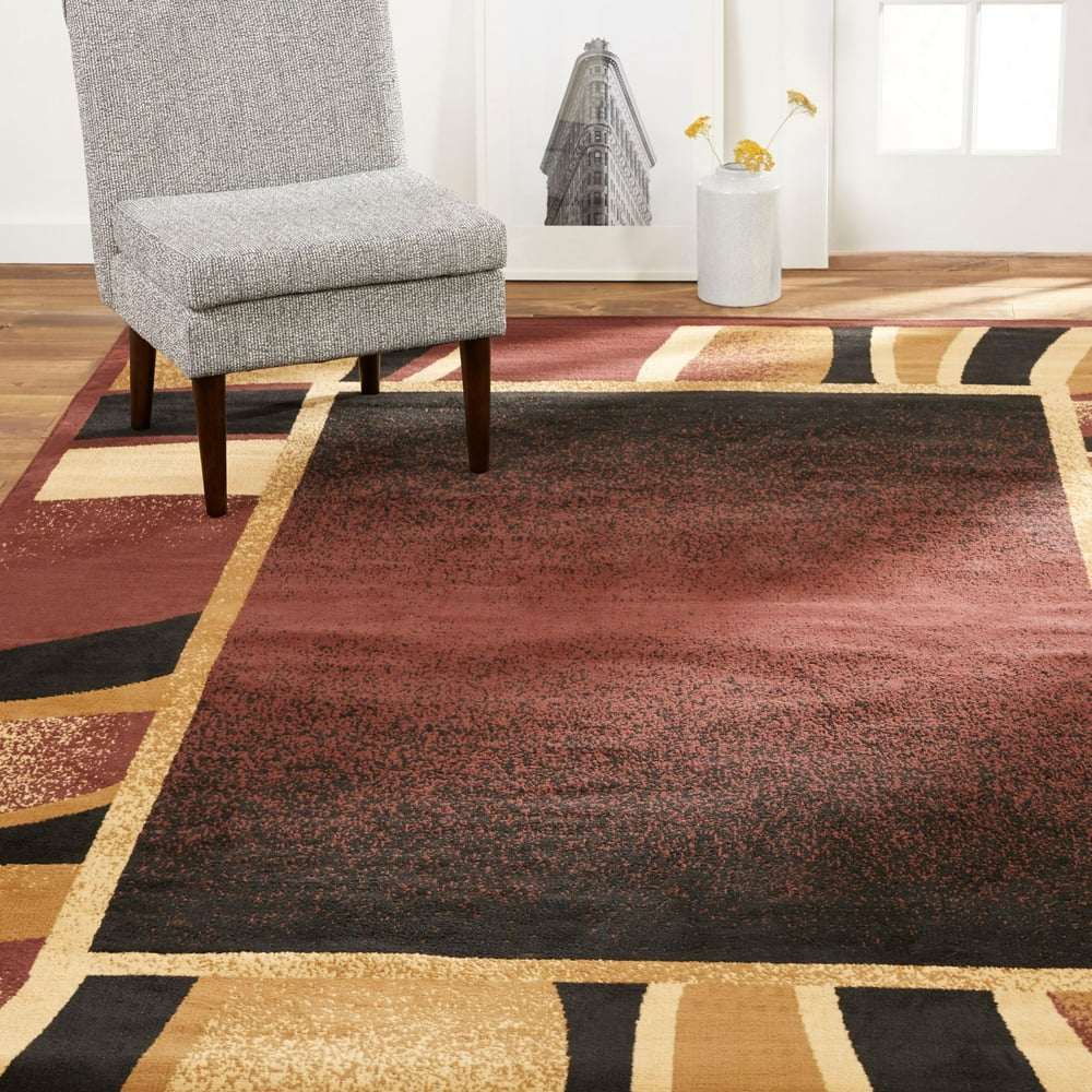 Home Dynamix Premium Rizzy Border Area Rug, Brown, 3'7"x5'2"
