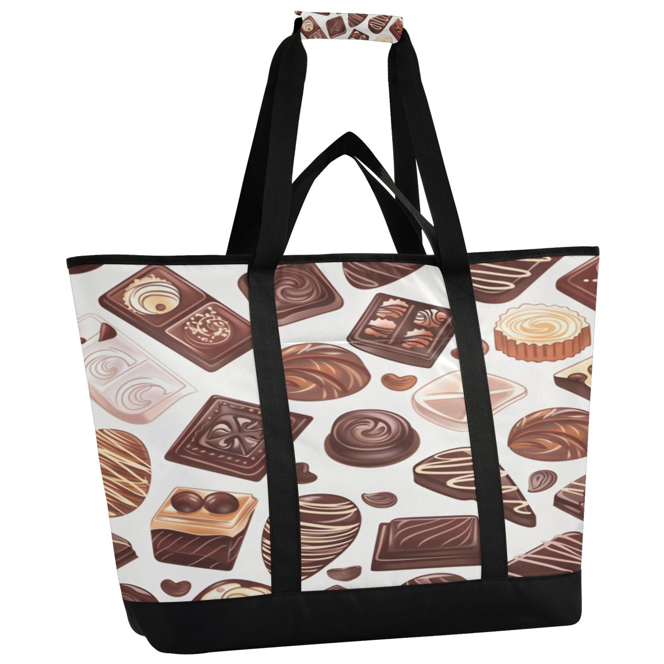 Large Hand-held Ice Pack Picnic Bag Insulation and Refrigeration Suitable for Shopping Picnics and Camping Dark Chocolate